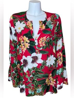 🌺 Show Me Your Mumu Tea Garden Floral Tropical Print Mini Dress in Large 🌺